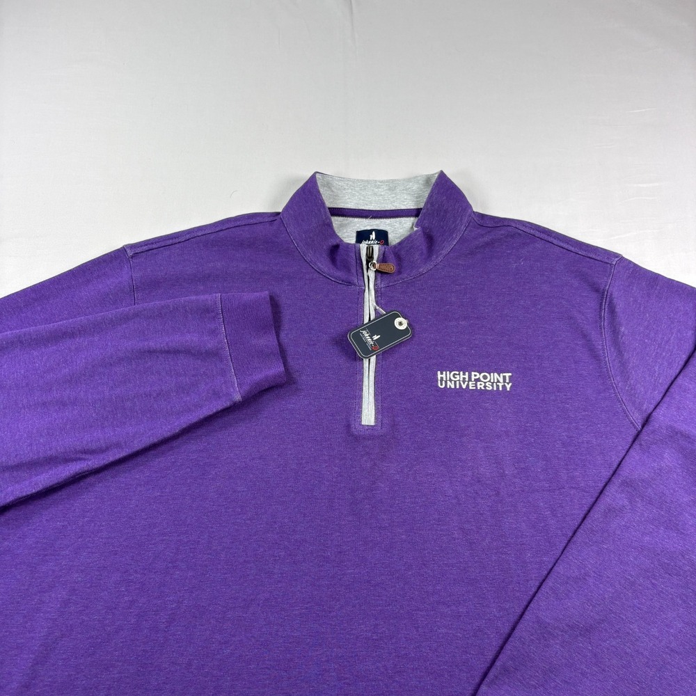 High Point University Sweater Mens 2XL Purple Johnnie-O Sully 1/4 Zip Pullover